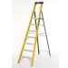 Climb-It® Glass Fibre Platform Steps - 7 Treads & Tool Tray - H.2280 W.565 D.1460