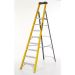 Climb-It® Glass Fibre Platform Steps - 8 Treads & Tool Tray - H.2515 W.615 D.1610