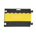 TRAFFIC-LINE Cable/Hose Protection Ramp Large - 960 x 600 x 75mmH - 3 Channel - Black/Yellow