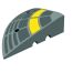  TRAFFIC-LINE Kerb Ramp - 300x300x100mm - Corner Section - Black / Yellow Reflective 