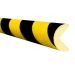 TRAFFIC-LINE Edge Protection - SEMI-CIRCULAR 40/40 - Self-Adhesive 5,000mm Lengths - Yellow/Black