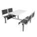 Spectrum Canteen Furniture - 4 Seater - Dark Grey Seats - H.790 W.1755 L.1100