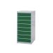 Laptop & Tablet Storage Locker - 8 Compartments, 8 Doors - Green Doors - H.1000 W.500 D.500