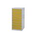 Laptop & Tablet Storage Locker - 8 Compartments, 8 Doors - Yellow Doors - H.1000 W.500 D.500
