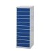 Laptop & Tablet Storage Locker - 12 Compartments, 12 Doors - Dark Blue Doors - H.1460 W.500 D.500