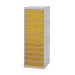 Laptop & Tablet Storage Locker - 12 Compartments, 12 Doors - Yellow Doors - H.1460 W.500 D.500
