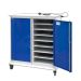 Laptop Charging Trolley - 16 Compartments, 2 Doors -  Dark Blue Doors - H.1200 W.1040 D.660