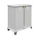 Laptop Charging Trolley - 16 Compartments, 4 Doors -  Light Grey Doors - H.1200 W.525 D.1220