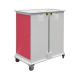 Laptop Charging Trolley - 16 Compartments, 4 Doors -  Red Doors - H.1200 W.525 D.1220