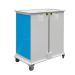 Laptop Charging Trolley - 16 Compartments, 4 Doors -  Light Blue Doors - H.1200 W.525 D.1220