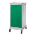 Laptop Charging Trolley - 8 Compartments, 2 Doors -  Green Doors - H.1200 W.525 D.670