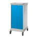 Laptop Charging Trolley - 8 Compartments, 2 Doors -  Light Blue Doors - H.1200 W.525 D.670