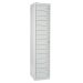 Flat Garment Locker - 15 Compartments - Light Grey Doors - H.1800 W.380 D.450