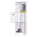 Wire Mesh Locker - 3 Compartment - Nest of 2 - H.1980 W.602 D.305mm