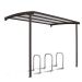 Wall Mounted Cycle Shelter - 6 Bikes - Black