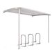 Wall Mounted Cycle Shelter - 6 Bikes - Light Grey