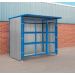 Drum Storage Shelter - Double Gate - Open Front Door - Dark Blue - 2100.2500.1900