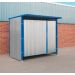Drum Storage Shelter - Double Gate - Galvanised Panel Door - Dark Blue - 2100.2500.1900