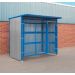 Drum Storage Shelter - Double Gate - Mesh Infill Door - Dark Blue - 2100.2500.1900