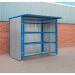 Drum Storage Shelter - Single Gate - Open Front Door - Dark Blue - 2100.2500.1900